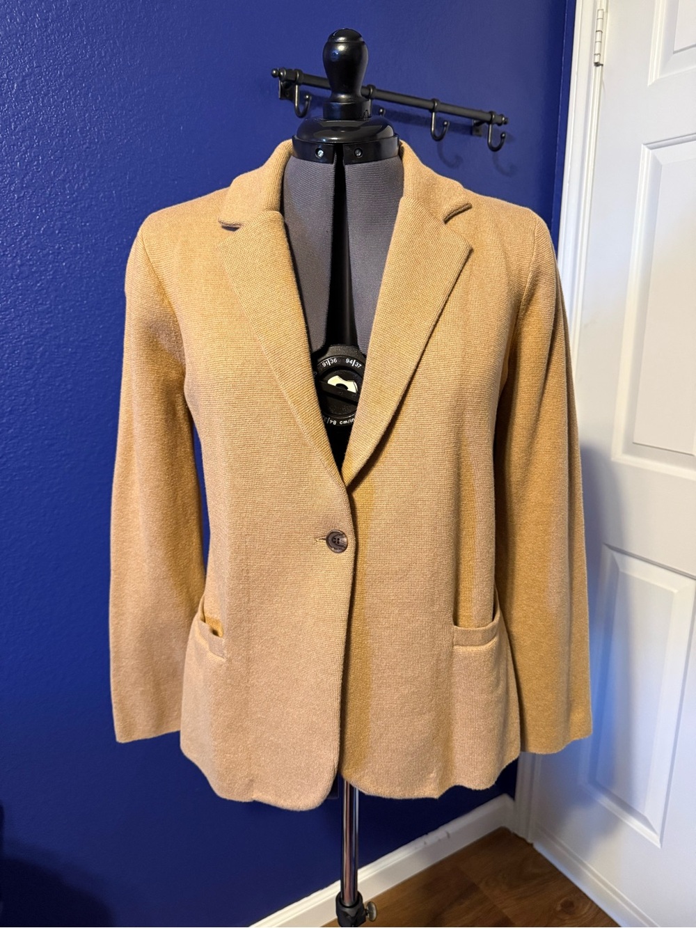 NWOT J. Crew Camel Knit Single-Button Schoolboy Cardigan Blazer